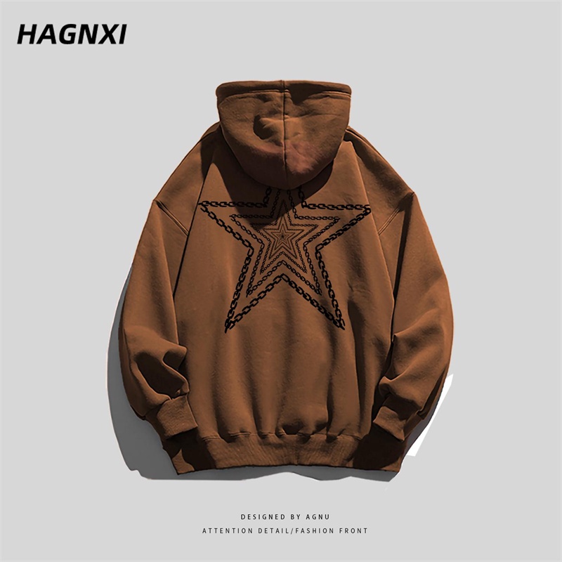 NRVP Áo Khoác Hoodie Tay Dài Dáng Rộng In Họa Tiết Phong Cách Hàn Quốc Dành Cho Nam Nữ