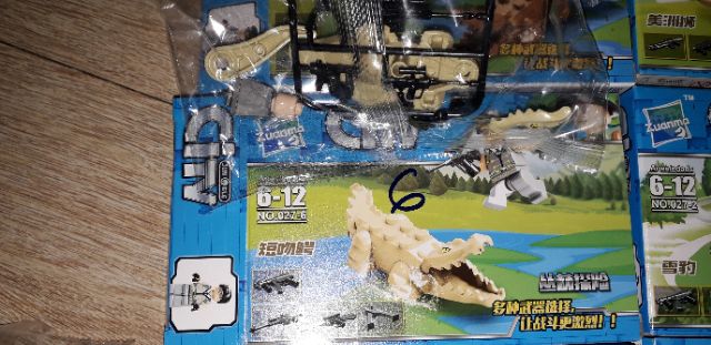 Lắp ráp 1 hộp LegoZuaMa Thợ đi săn gấu hổ hoặc cá sấu 027