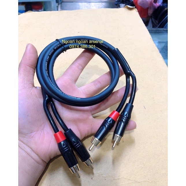 Dây tín hiệu hoa sen av rca av2 chống nhiễu chống ù chất lượng. Báo giá 1 dây