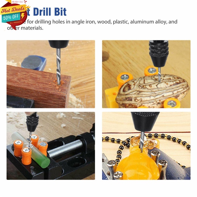 COD 15pcs 1/8&quot; 3mm Metal Shank Router Twist Drill Bit Set For Dremel Rotary Multi Cutting Tool