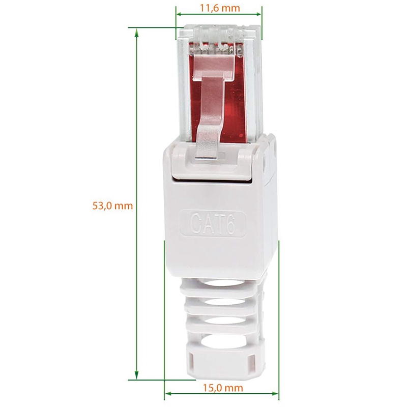 Set 12 Phích Cắm Mạng Rj45 Cat6 Lan Utp Cat5 Cat7