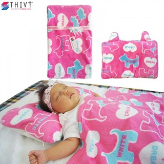 Set Gối chống móp đầu và Chăn đắp cho bé - 03 THIVI