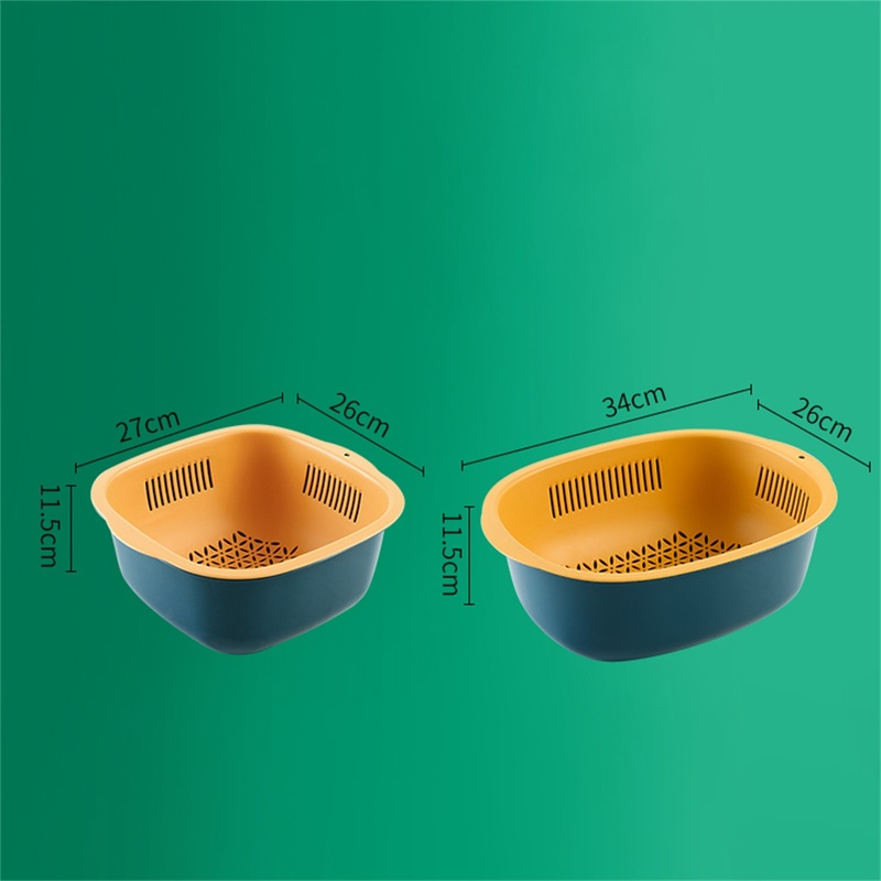 Rổ Đựng Rau Củ Quả Hai Lớp Ráo Nước Tiện Lợi Cho Nhà Bếp