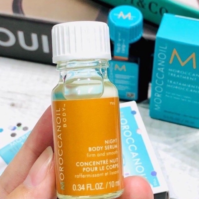 (MINISIZE HÃNG 10ml) Tinh chất dưỡng cơ thể Moroccanoil Night Body Serum giúp làm mịn và săn chắc da