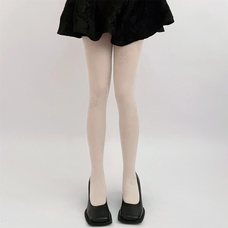 Quần Tất Họa Tiết Hoa Hồng Phong Cách Lolita Nhật Bản Cho Nữ