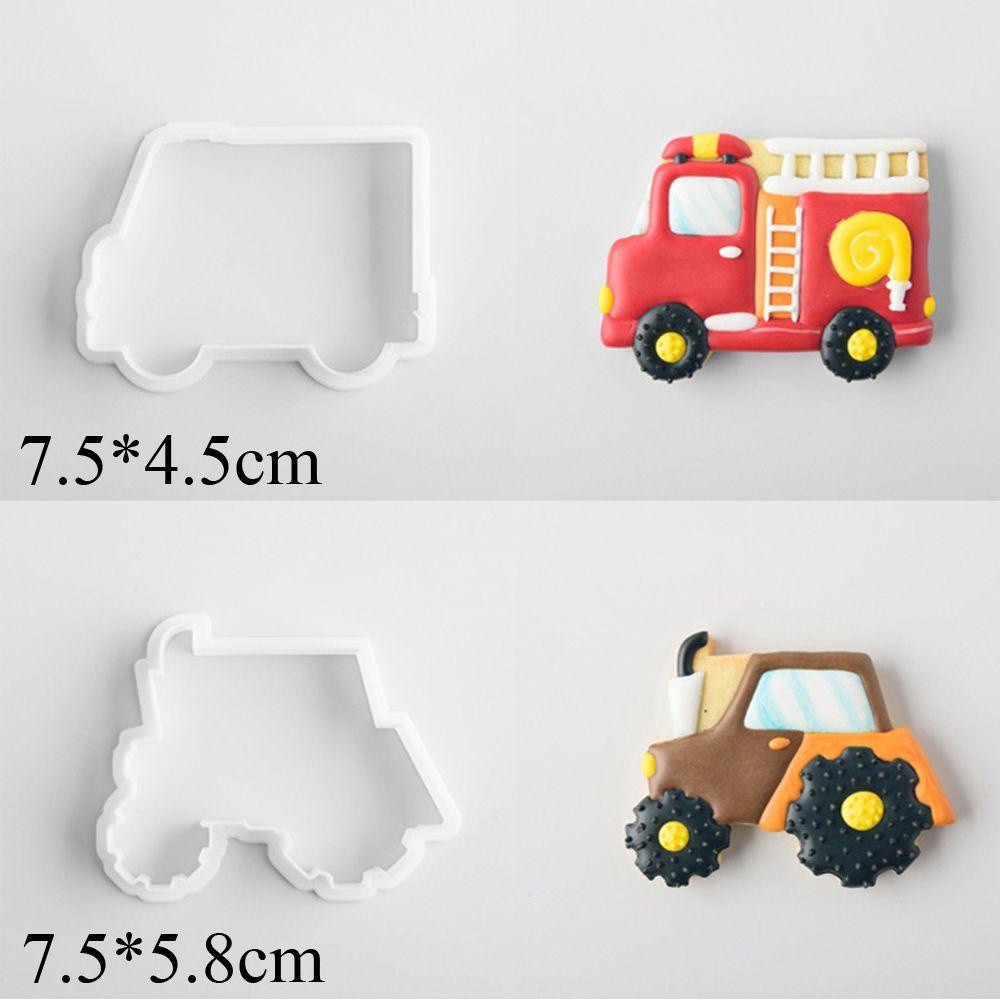 LONTIME Set 8 Khuôn Làm Bánh Quy Hình Xe Hơi Hoạt Hình Đáng Yêu
