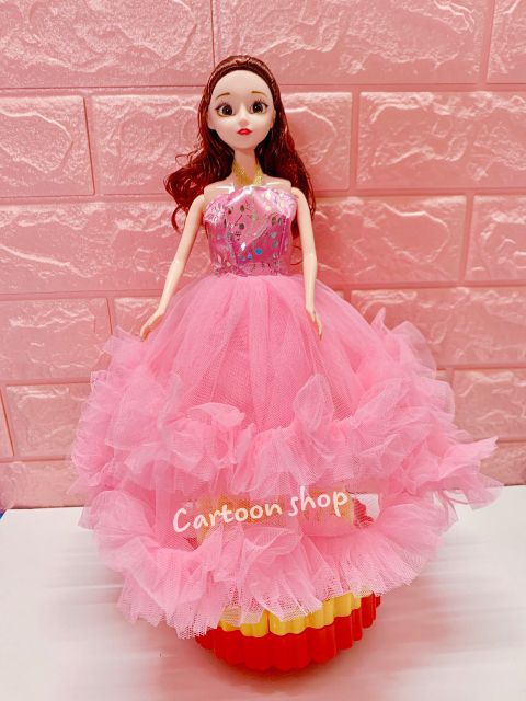 Lồng đèn búp bê barbie có đèn nhạc 30cm