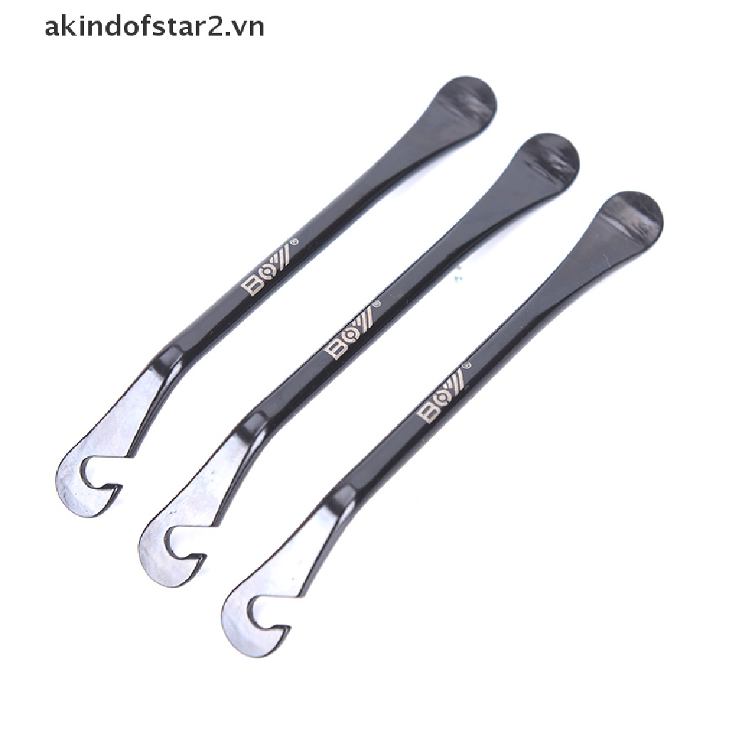{FCC} 3PCS Bike Fixed Wrench Metal Alloy Curved Steel Tyre Tire Lever Repair Wrench {akindofstar2.vn}
