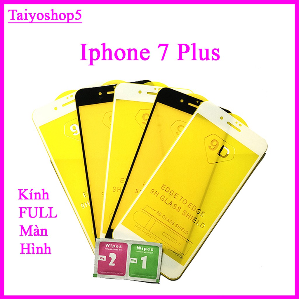 Kính cường lực Iphone 7 plus, Kính cường lực full màn hình, Ảnh thực shop tự chụp taiyoshop5