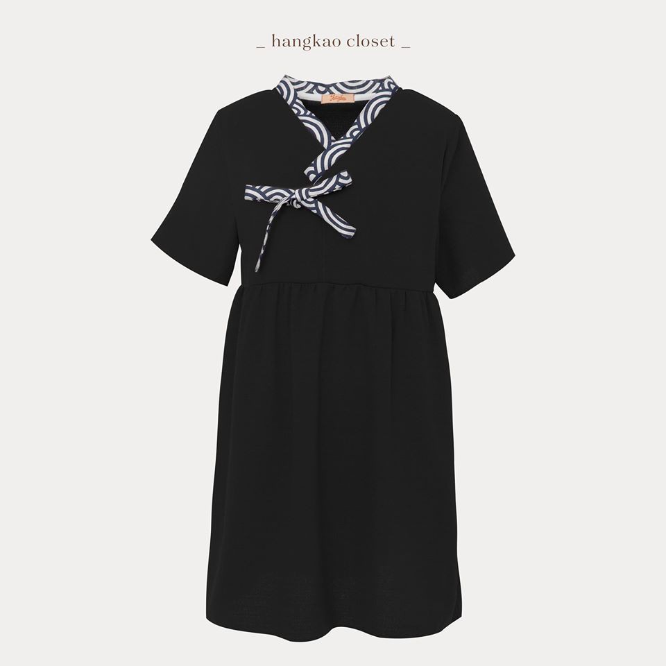 Đầm hanbok cổ hoạ tiết SEIGAIHA_DHB_D3  hangkao closet | BigBuy360 - bigbuy360.vn