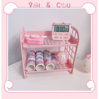 {CÓ SẴN~KÈM ẢNH THẬT} Giá, kệ để đồ mini trên bàn học, làm việc, bàn trang điểm + tặng kèm 8 dây rút giúp cố định kệ