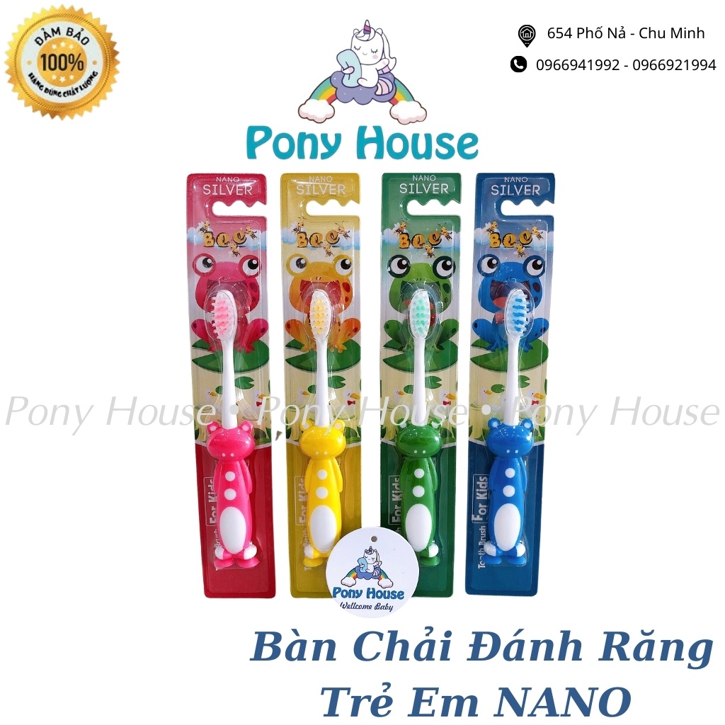 Bàn Chải Đánh Răng Trẻ Em Nano silver Nhập Khẩu Hàn Quốc Lông Mềm nhiều hình thú dễ thương Cho Bé từ 2 Tuổi