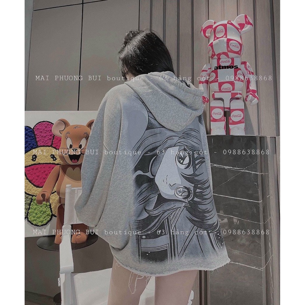 Áo hoodie nữ form rộng, áo hoodie nữ có mũ siêu dễ thương chất nỉ dày dặn dễ mix đồ siêu cá tính Tây Thi Shop | BigBuy360 - bigbuy360.vn