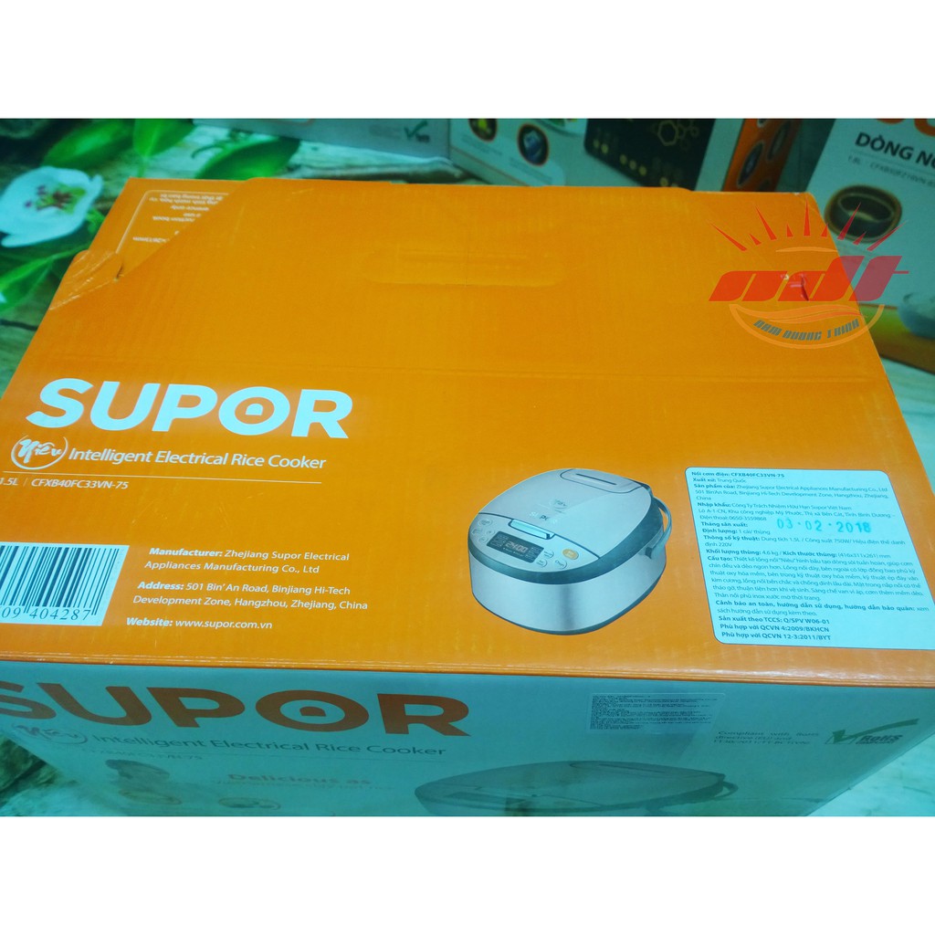 [FREESHIP 99K]_NỒI CƠM ĐIỆN 1.5L SUPOR CFXB40FC33VN-75 | BigBuy360 - bigbuy360.vn