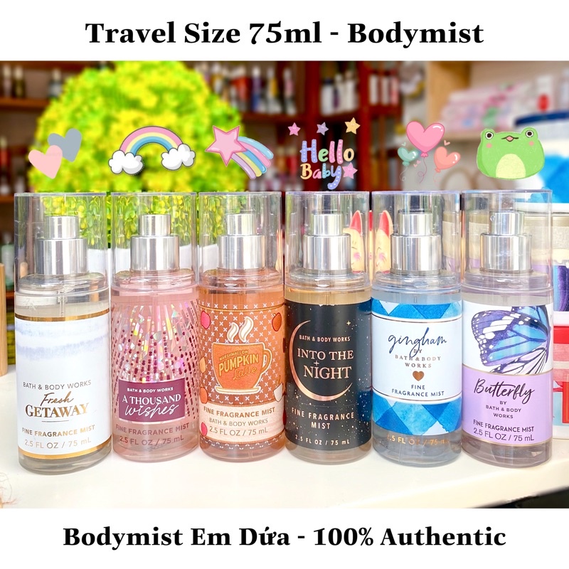 Bodymist Xịt Thơm Toàn Thân - CHỌN MÙI BBW