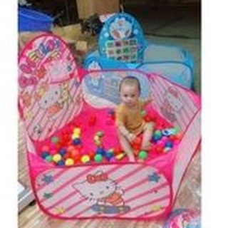 lều bóng kèm 100 bóng cho bé ( có lều đôrêmon , kitty , hươu , chấm bi)