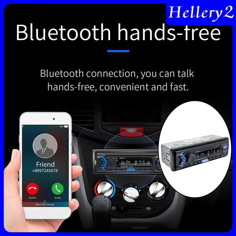 Máy Nghe Nhạc Mp3 Bluetooth Usb 12v Có Điều Khiển Bằng Giọng Nói Trên Xe Hơi Hellery2