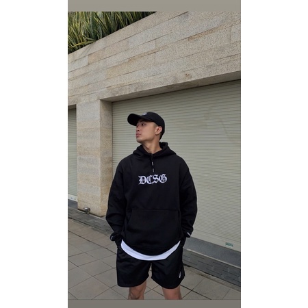 Áo nỉ Hoodie Signature DCSG - Trắng/Đen