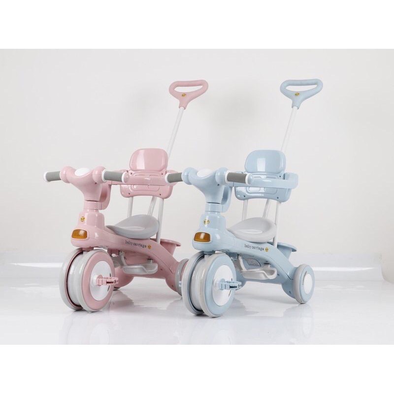 Xe ba bánh có cán đẩy cao cấp  có đèn nhạc