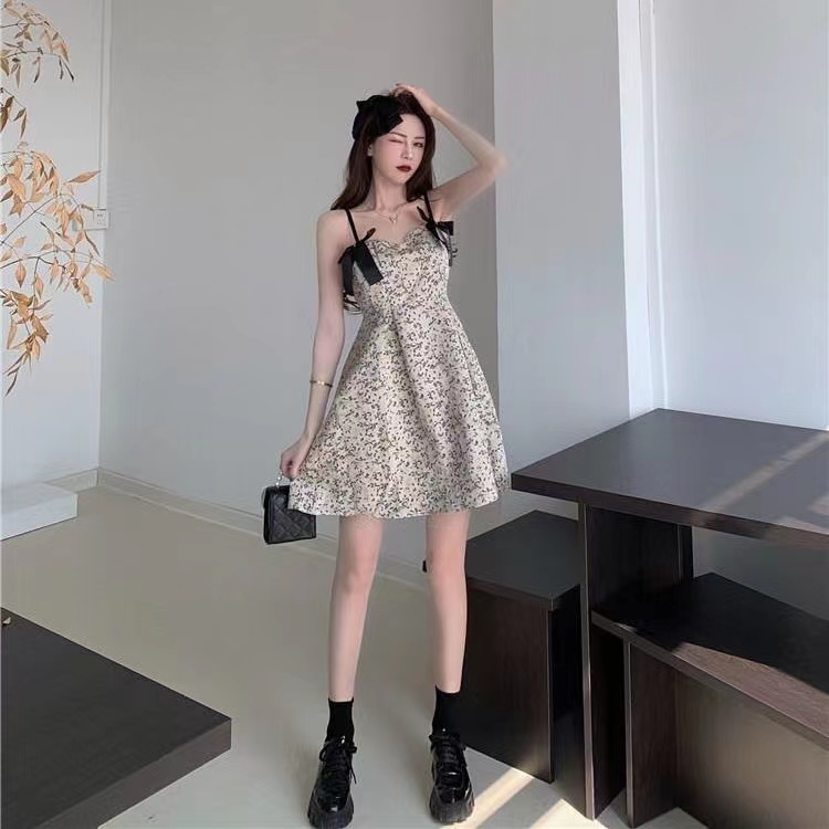 Đầm Hoa Hai Dây Dáng Ôm Thời Trang Mùa Hè Dành Cho Nữ