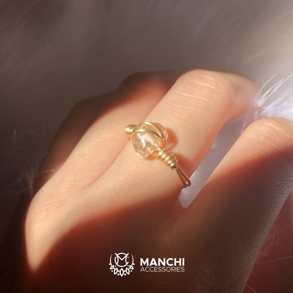 Nhẫn đá Clear Quartz handmade