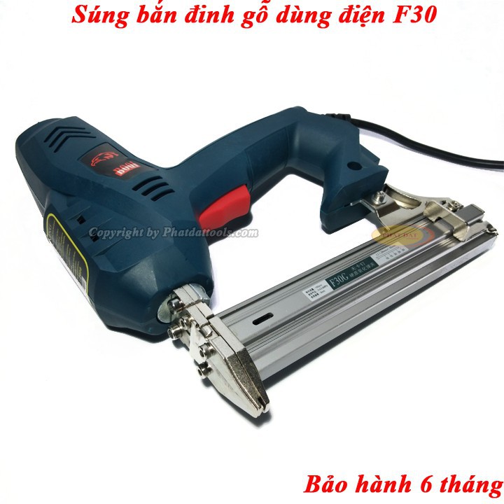 Súng bắn đinh gỗ F30 chạy điện 220V-Tặng kèm hộp 5000 đinh F30-Máy bắn đinh gim thẳng F30-Bảo hành 6 tháng