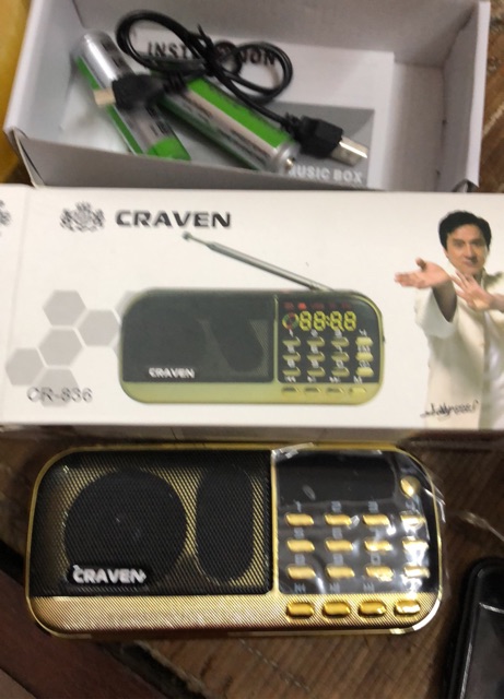 [Mã ELHACE giảm 4% đơn 300K] [Freeship toàn quốc từ 50k] Đài Radio USB Thẻ Nhớ Craven CR-836/836S tặng củ dạc