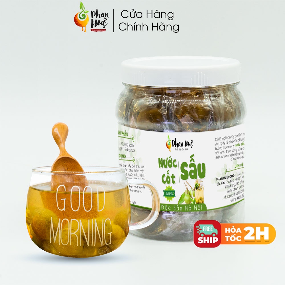 Nước cốt sấu ngâm đường chua ngọt Phan Huệ hộp 1kg đặc sản Hà Nội