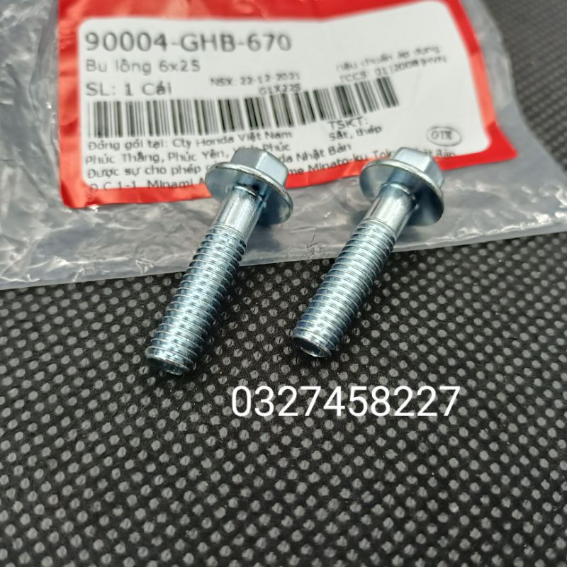 2 ốc bắt cùm tay thắng đĩa dầu xe WAVE, FUTURE...zin Bu lông 6x25