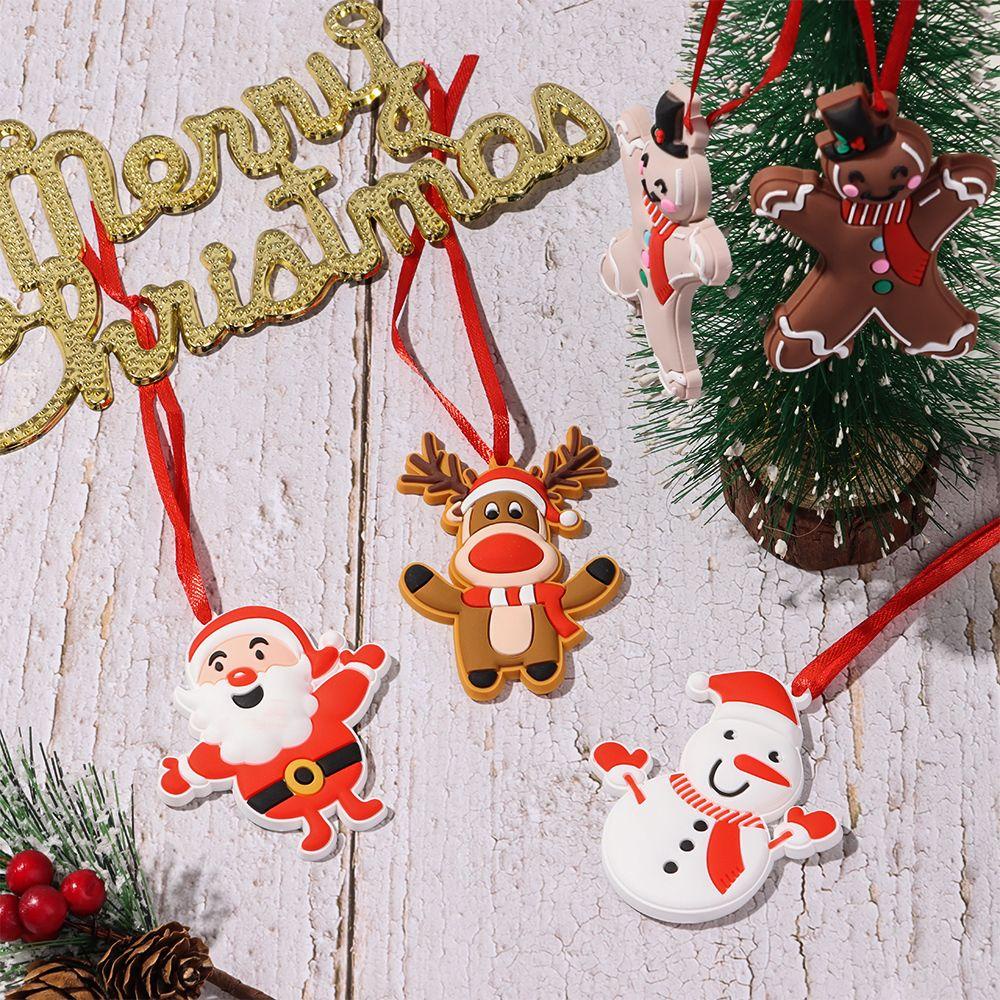 Set 8 Bánh Gừng / Người Tuyết Treo Trang Trí Nhà Cửa Dịp Giáng Sinh Năm Mới