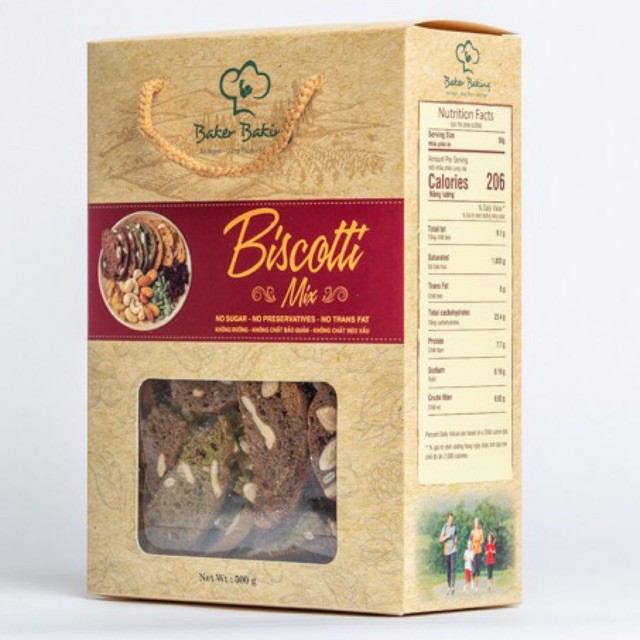 [CỰC NGON ] BISCOTTI MIX 3 VỊ (VANI, SOCOLA, TRÀ XANH) Bánh Cáo Cấp