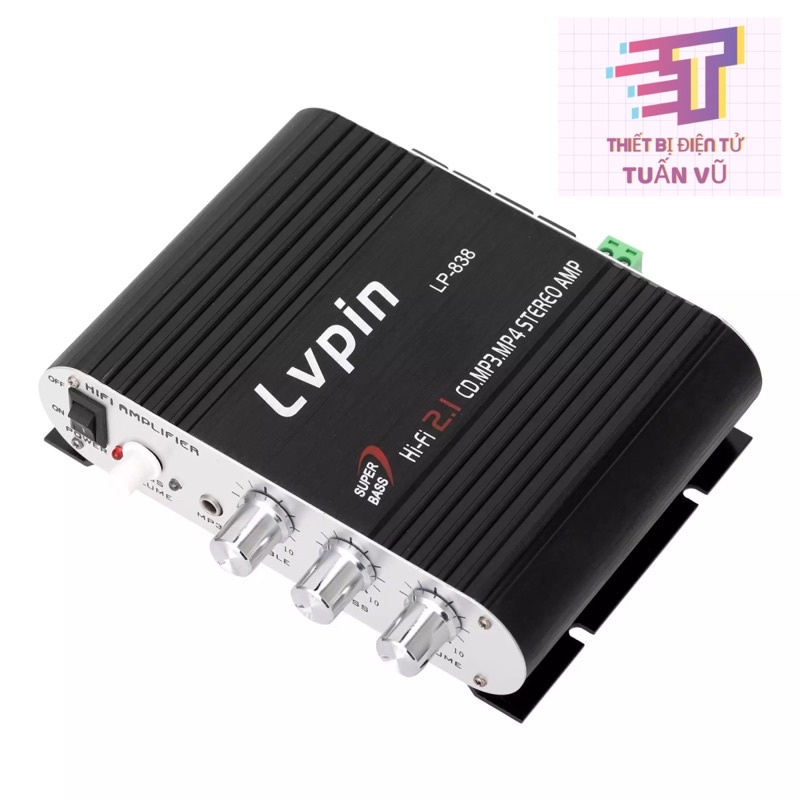 Bộ Amply Mini Khuếch Đại Âm Thanh Lvpin-838 2.1CH 300w