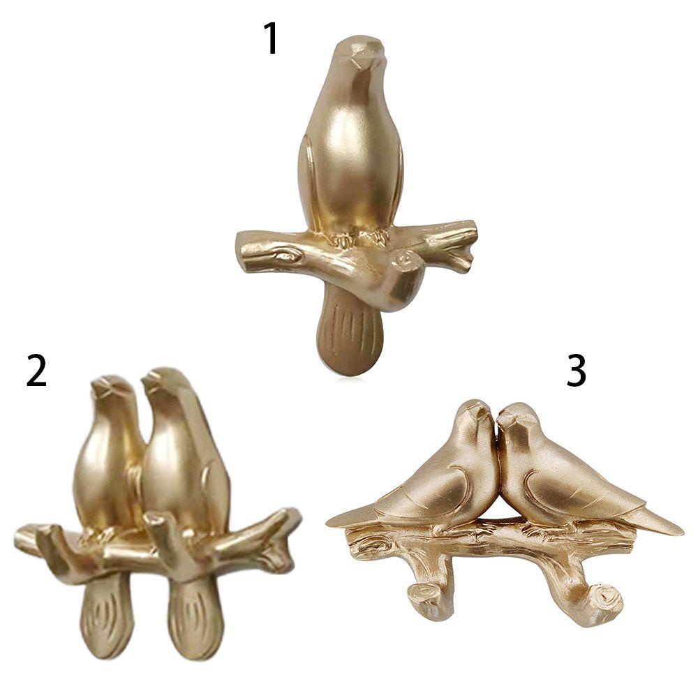 Móc Treo Quần Áo Bằng Resin Không Cần Khoan Họa Tiết Chim Kiểu Vintage Bắc Âu