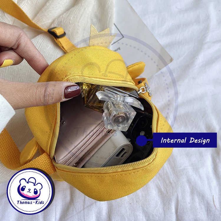 [THOMAS KIDS] Dễ thương cho bé Túi hợp thời trang Địu thời trang Khủng long Bé gái Bé gái Túi thường Beg Phụ kiện cho bé