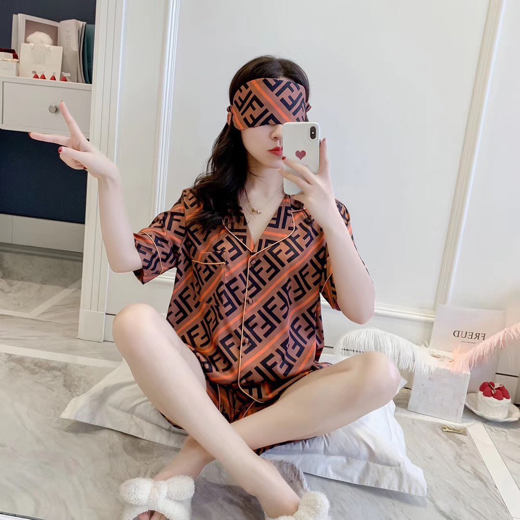 Đồ Ngủ - Set Lụa Pizama Cộc Đùi Hoạ Tiết Nhiều Mẫu Hàng Cao Cấp Bin Sport PJM001
