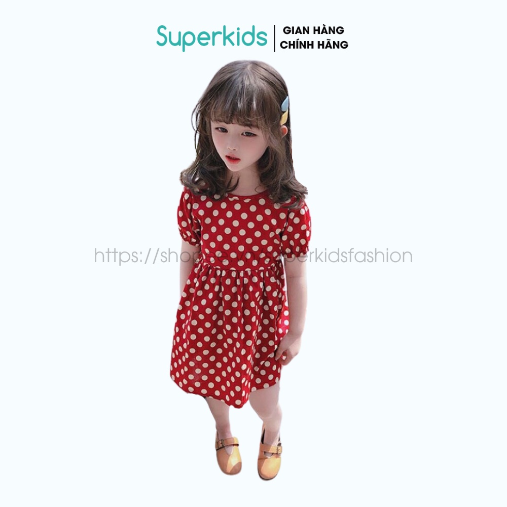 Váy cho bé gái, Đầm họa tiết chấm bi 8-22kg  QATE784