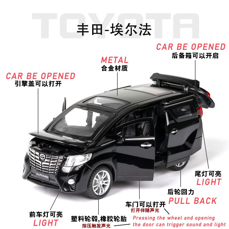 Xe Ô Tô Toyota Alphard Đồ Chơi Tỉ Lệ 1 / 32