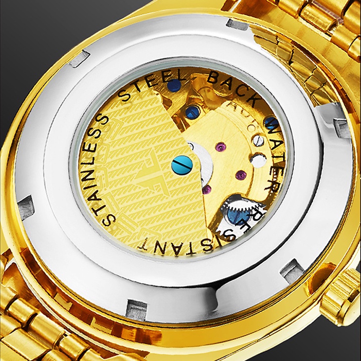 Đồng Hồ Nam Automatic, Đồng Hồ Cơ Lộ Máy Cao Cấp Tự Động Lên Dây Cót Khi Đeo, Lộ Cơ Mặt Và Đáy, Phong Cách Thời Trang Ch