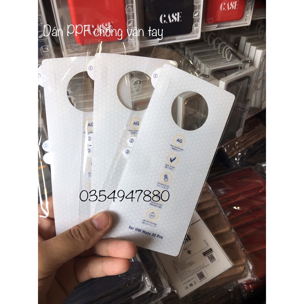 Miếng dán dẻo PPF AG Mặt trước, Mặt sau cho Huawei Mate 20 Pro Chống vân tay, bảo vệ máy