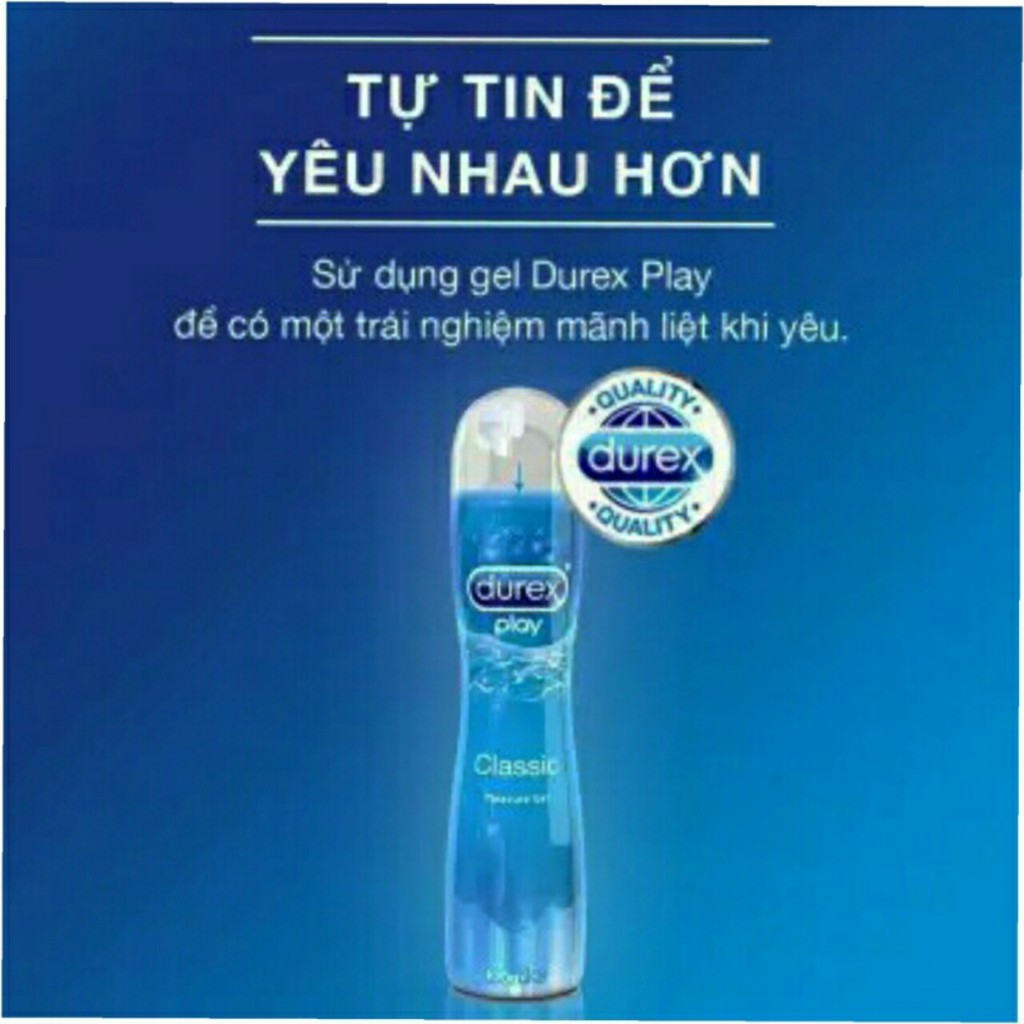 [Combo 2) Gel bôi trơn Durex Play Classic 50ml - Cho cuộc yêu thăng hoa + Tặng 1 hộp bao cao su Durex 3c