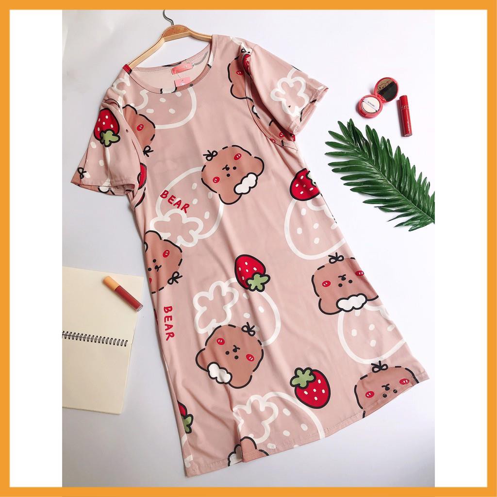 Váy bầu/đầm bầu cho con bú mùa hè chất cotton mát mẻ hình thật 100%