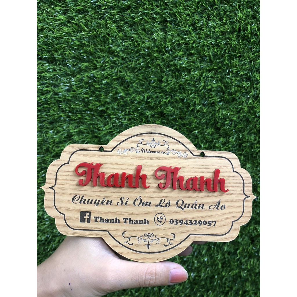 Bảng hiệu gỗ decor shop - in thương hiệu shop xịn xò - Dụng cụ chụp ảnh sản phẩm siêu tiện lợi