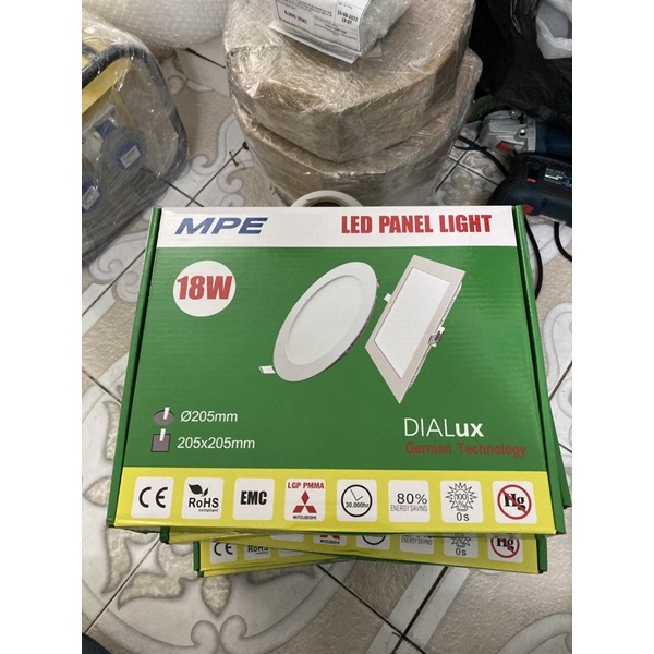Đèn led âm trần panel 18w ánh sáng trắng vàng trung tính 3 màu MPE RPL-18