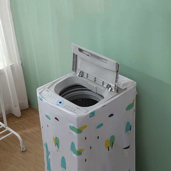 HCM - Áo trùm máy giặt mẫu Xương rồng Cactus chống bụi bẩn nắng mưa làm hư máy giặt