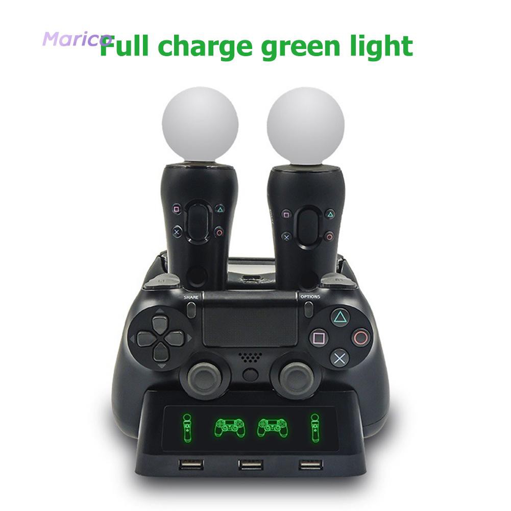 Đế Sạc Đứng 4 Trong 1 Cho Tay Cầm Chơi Game Ps4 + Ps Move