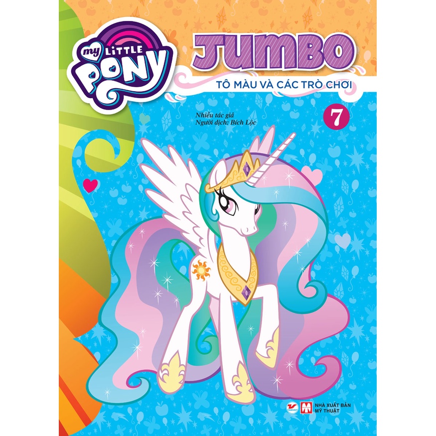 Sách - Combo My Little Pony - Jumbo Tô Màu Và Các Trò Chơi - Có Đề Can Dán (Bộ 8 Cuốn)