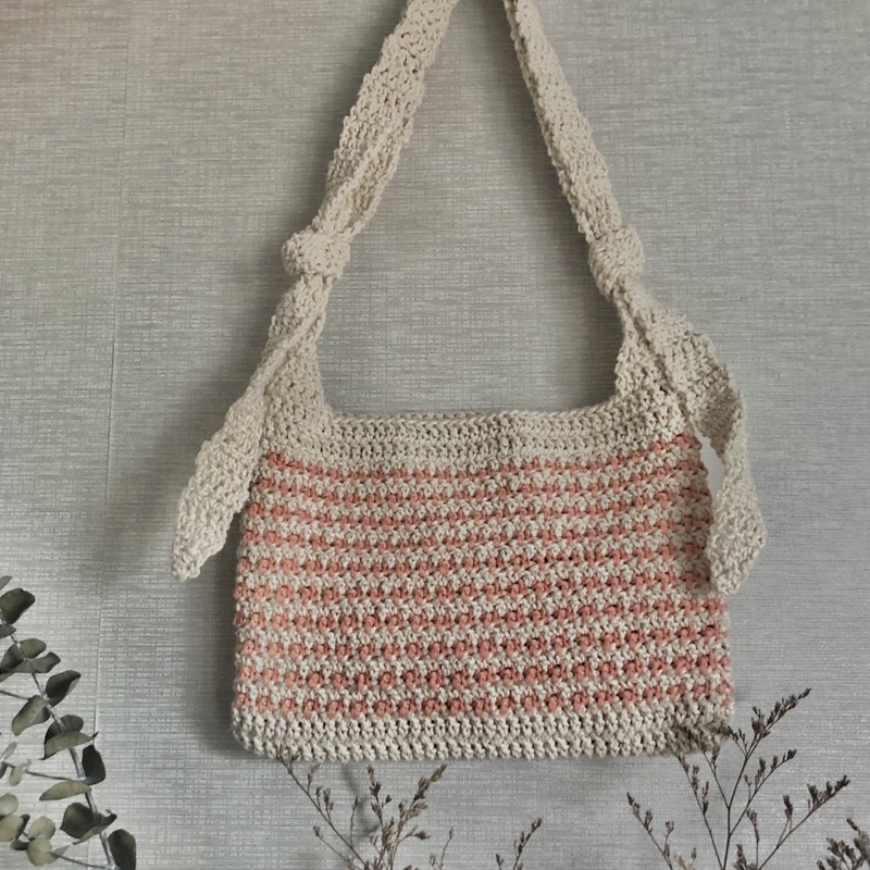 Túi Tote hoạ tiết móc len handmade