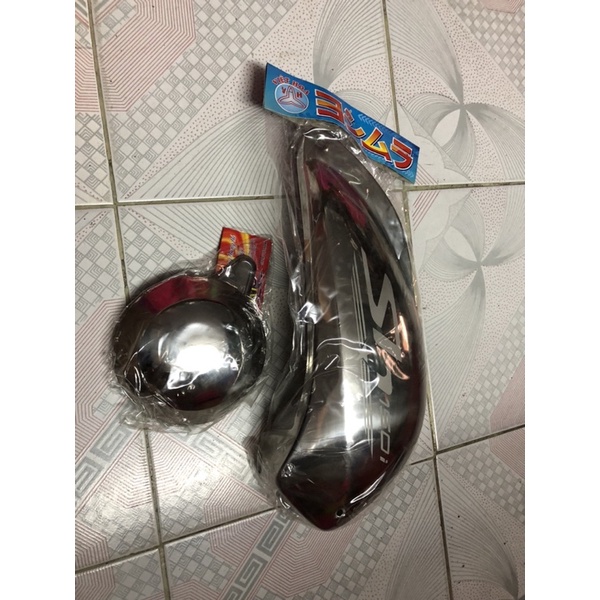 Trọn bộ ốp bầu gió (pô e )-lốc máy xe SH nhập khẩu (Ý ) inox cao cấp giá rẻ mẫu mã đẹp