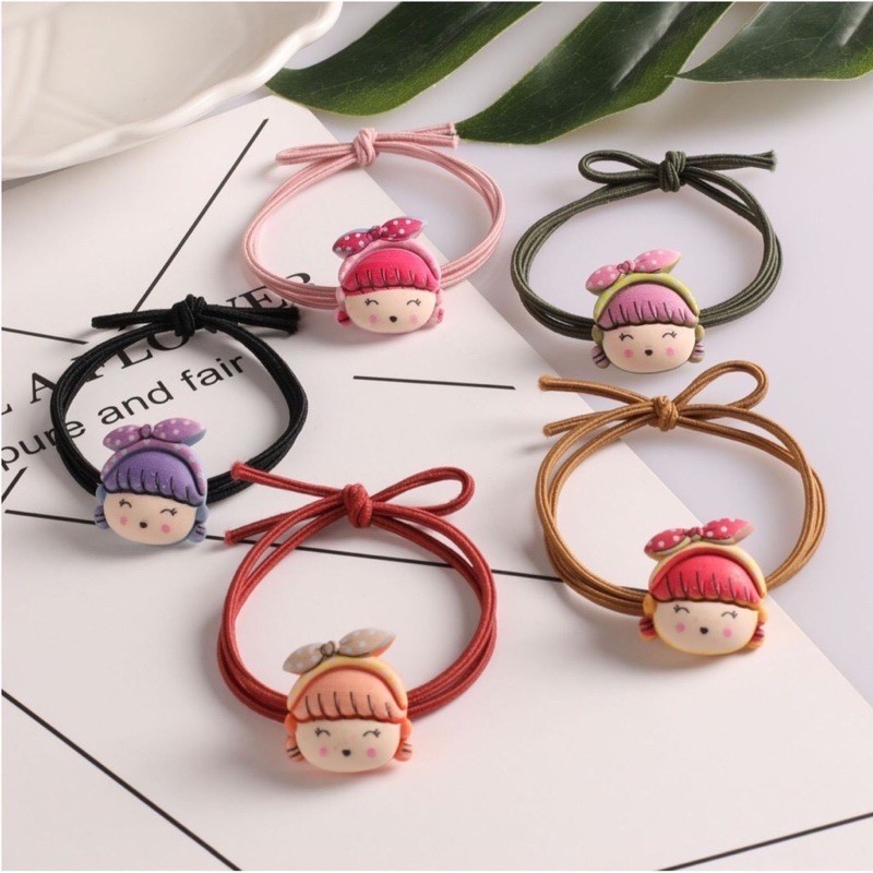 CỘT TÓC XINH HÌNH SÓC, HOA CÚC, BÚP BÊ, TRÁI CÂY...