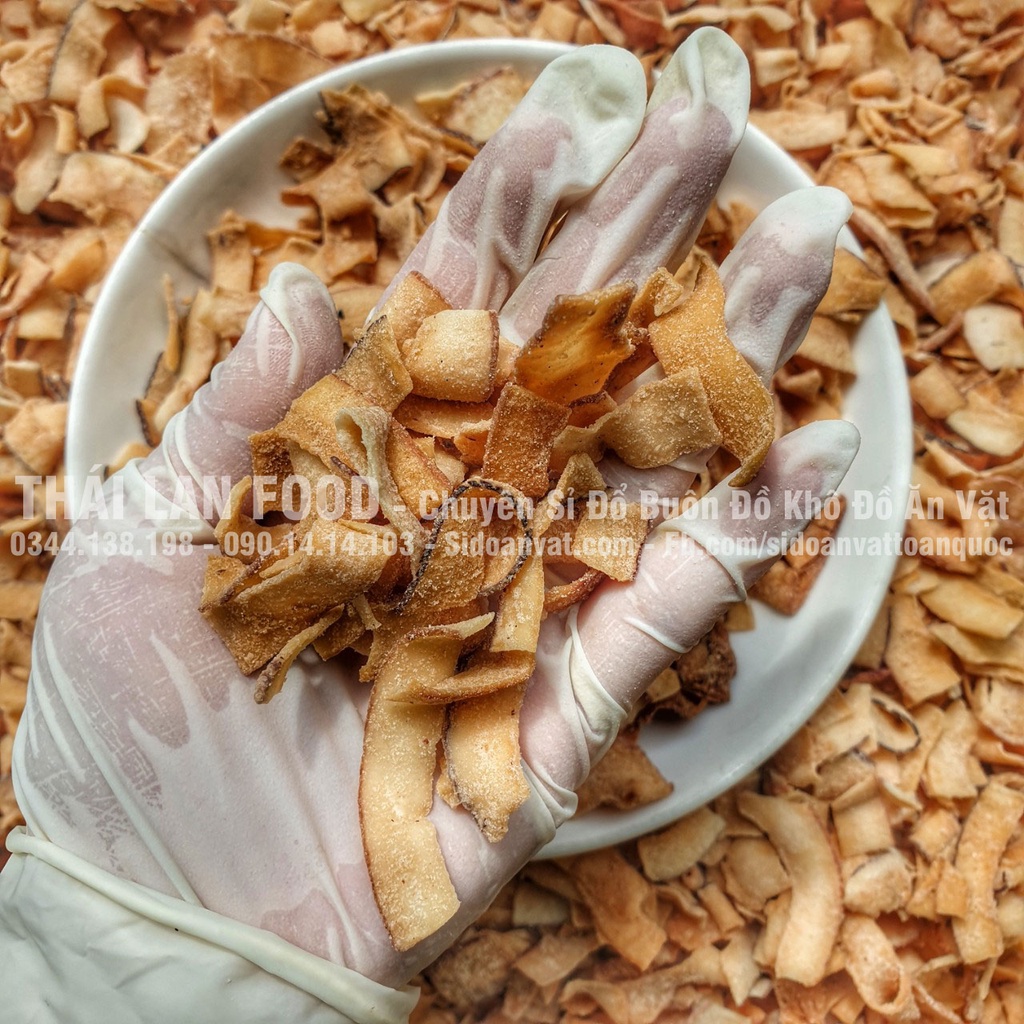 Cơm Dừa Sấy Giòn Lon 400Gr